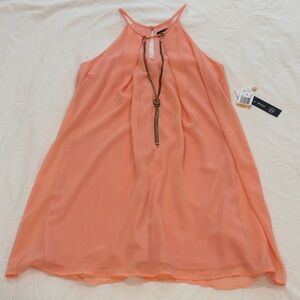 NWT As U Wish Coral pink Halter Dress women’s Small